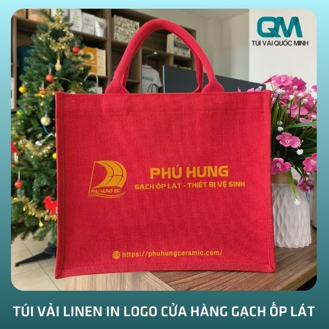 Đặc điểm của túi vải Linen in logo cửa hàng gạch ốp lát