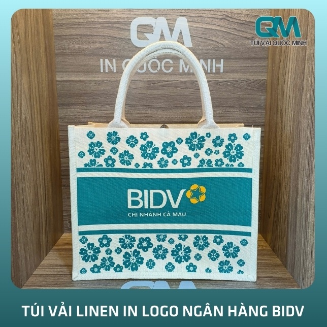 Đặc điểm nổi bật của túi vải Linen in logo ngân hàng BIDV