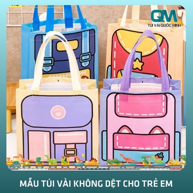 Mẫu túi vải không dệt cho trẻ em