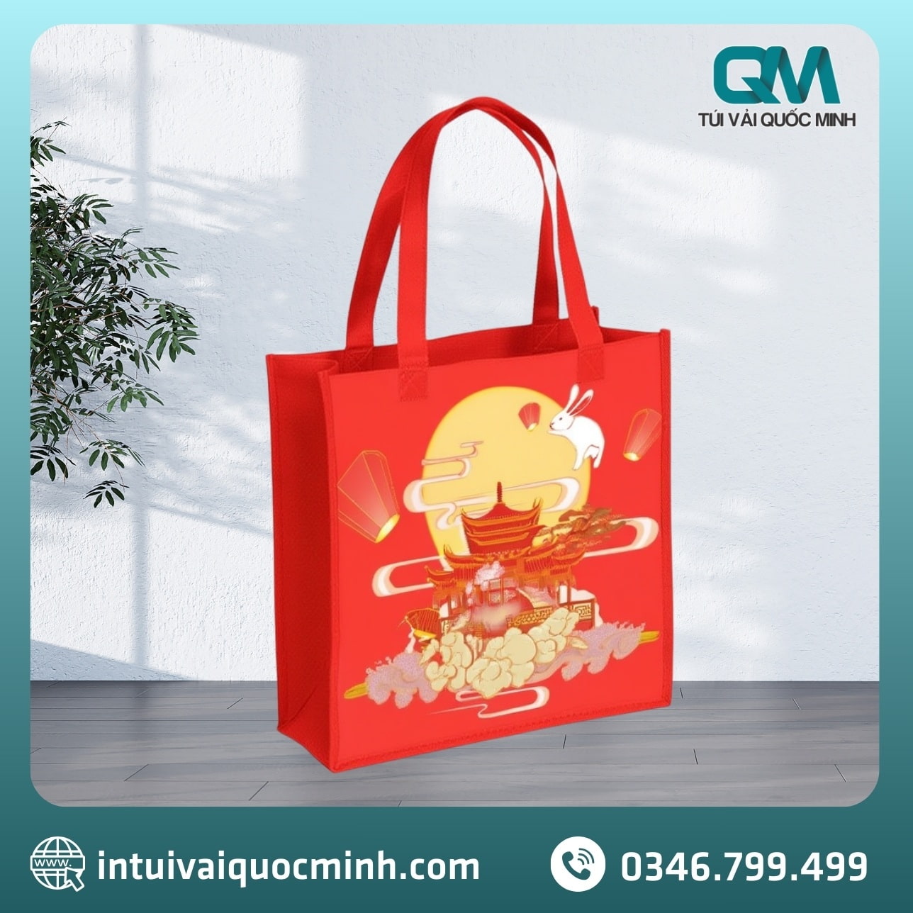 túi vải không dệt đựng bánh trung thu