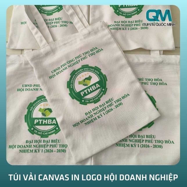 Thông tin về túi vải canvas in logo Hội Doanh Nghiệp
