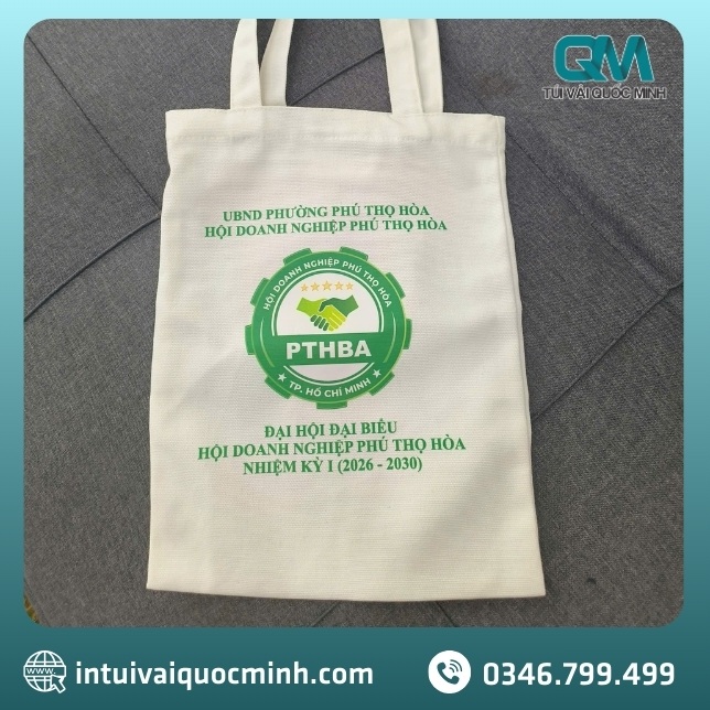 Vì sao túi vải canvas in logo Hội Doanh Nghiệp lại được ưa chuộng?