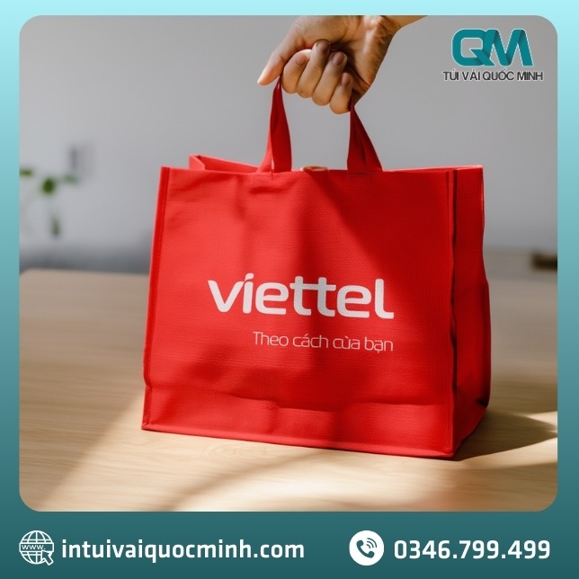 Đặt may túi vải không dệt in logo Viettel ở đâu chất lượng giá rẻ?