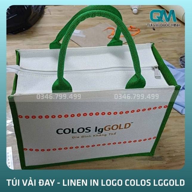 Giới thiệu về túi vải đay - Linen in logo COLOS IgGOLD