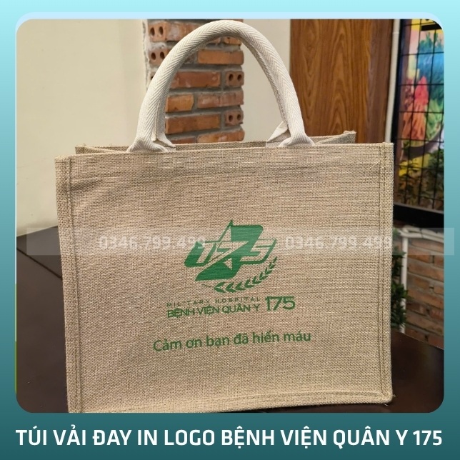 Tổng quan về túi vải đay in logo Bệnh Viện Quân Y 175
