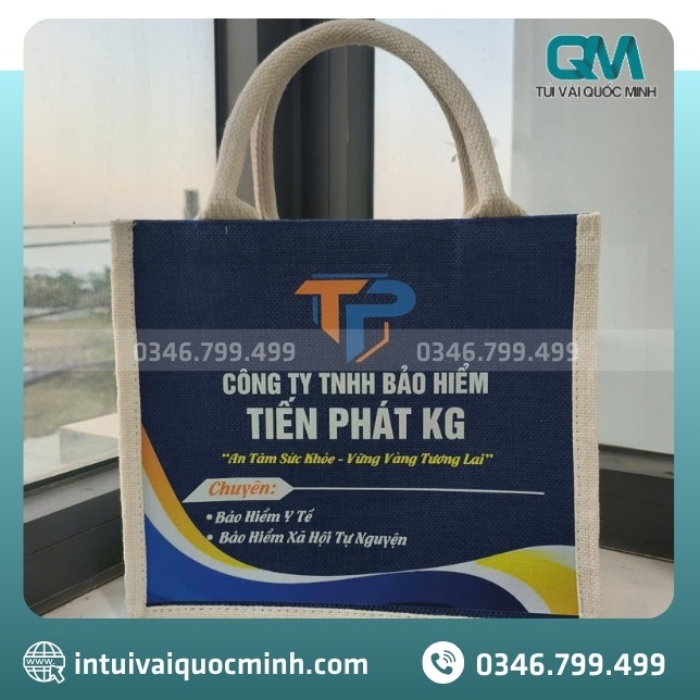 Vì sao túi vải đay - linen in logo Bảo Hiểm Tiến Phát KG được ưa chuộng?