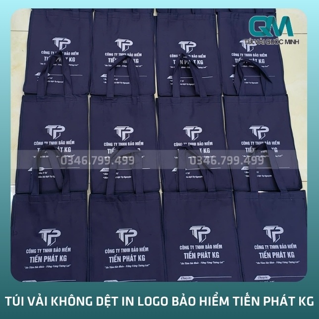 Thông tin về túi vải không dệt in logo Bảo Hiểm Tiến Phát KG
