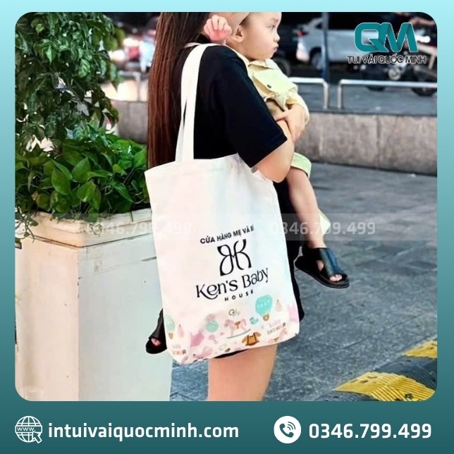 Vì sao túi canvas in logo Ken's Baby House được yêu thích?