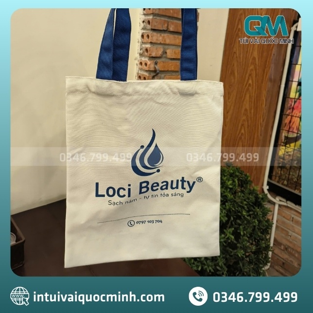 Công nghệ in logo túi canvas Loci Beauty