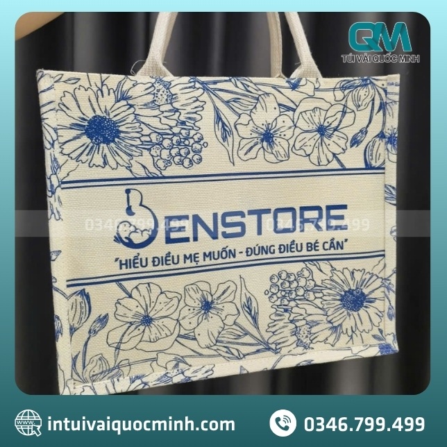 Ứng dụng của túi vải Linen in logo Benstore