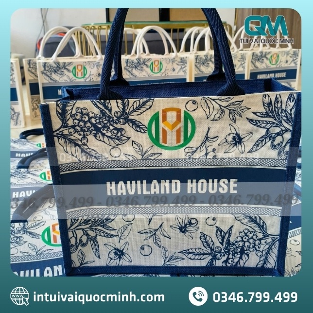 Vì sao túi vải Linen in logo Haviland House được yêu thích?