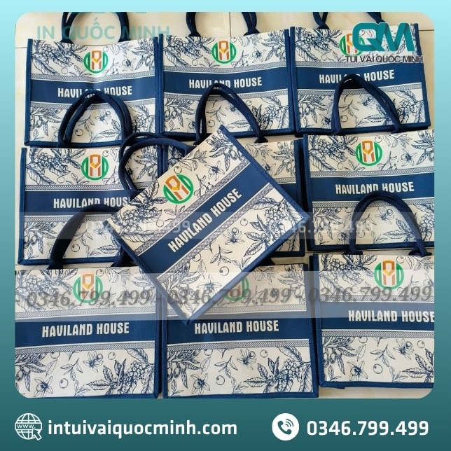 Đặt may túi vải Linen in logo Haviland House ở đâu bền đẹp giá sỉ?