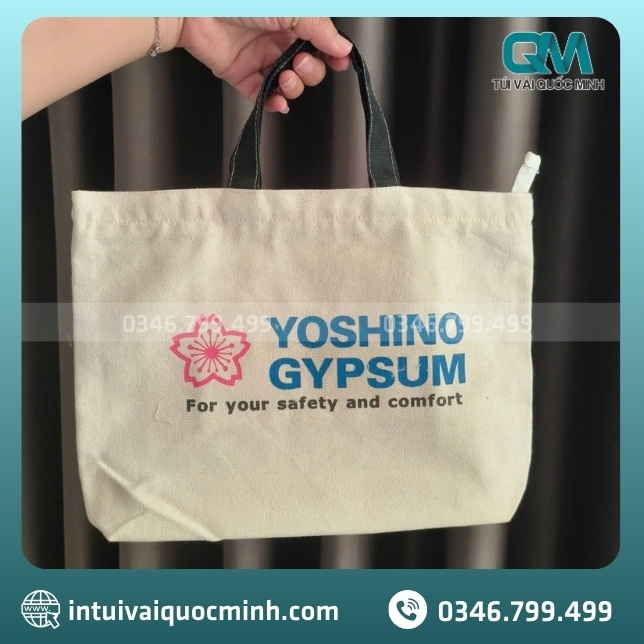 Ưu điểm của túi vải canvas in logo YOSHINO GYPSUM