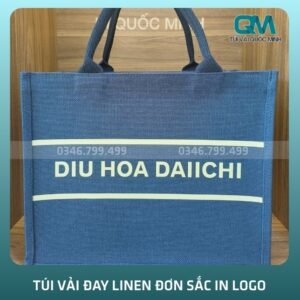 Tổng quan về túi vải đay Linen đơn sắc in logo