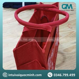 Một số mẫu túi vải đay Linen đơn sắc in logo mà Quốc Minh đã sản xuất
