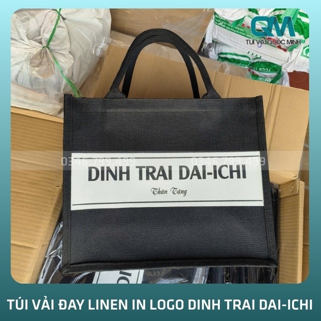 Túi vải đay Linen in logo DINH TRAI DAI-ICHI là gì?