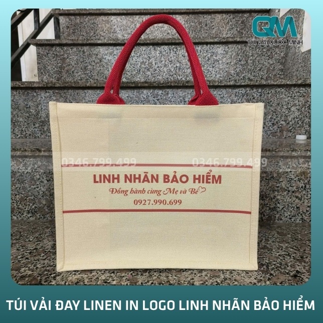 Tổng quan về túi vải đay Linen in logo LINH NHÃN BẢO HIỂM