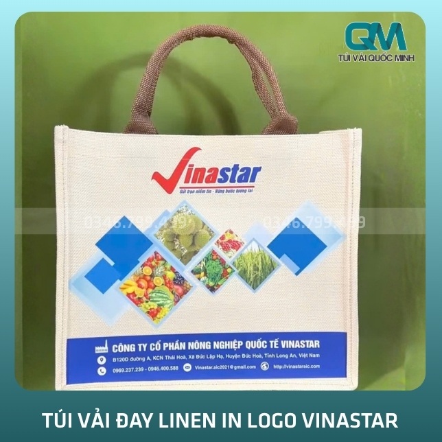 Thông tin về túi vải đay Linen in logo Vinastar