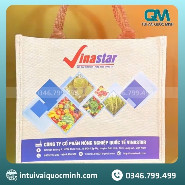 Ứng dụng của túi vải đay Linen in logo Vinastar