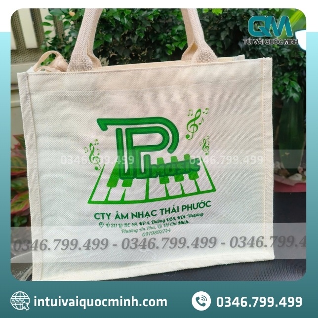 Ứng dụng của túi vải đay in logo TP Music