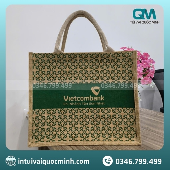 Ứng dụng của túi vải đay in logo ngân hàng Vietcombank