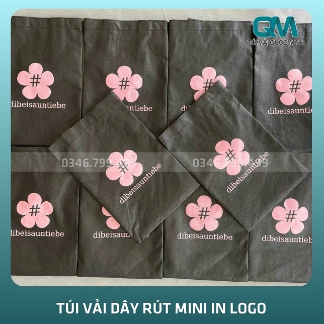 Tổng quan về túi vải dây rút mini in logo