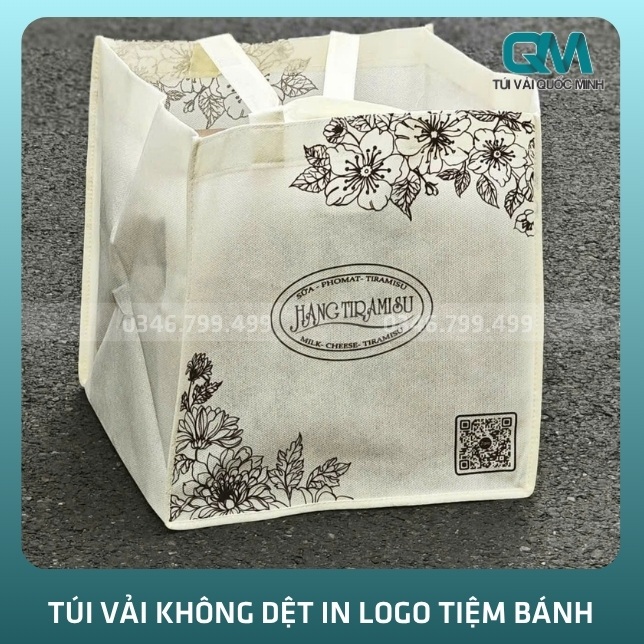 Thông tin về túi vải không dệt in logo tiệm bánh