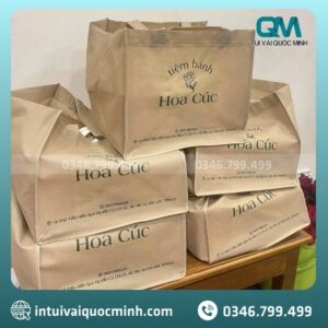 Một số mẫu túi vải không dệt in logo tiệm bánh nổi bật mà Quốc Minh đã sản xuất