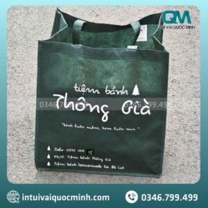 Một số mẫu túi vải không dệt in logo tiệm bánh nổi bật mà Quốc Minh đã sản xuất