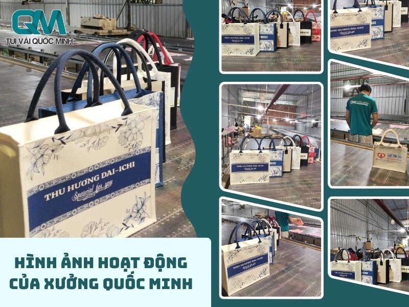 Hình ảnh hoạt động của xưởng In Túi Vải Quốc Minh