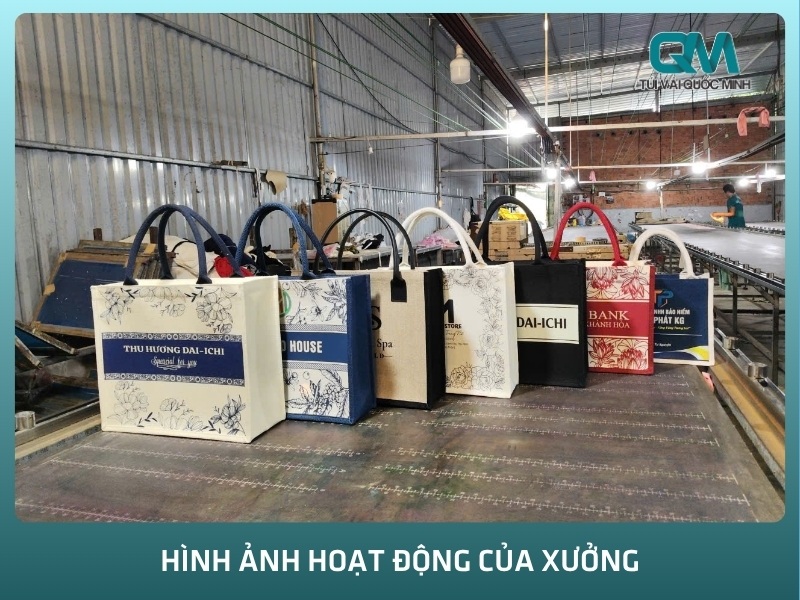 Hình ảnh hoạt động của xưởng In Túi Vải Quốc Minh
