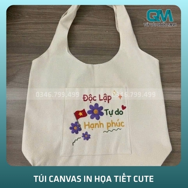 Vì sao túi canvas in họa tiết cute lại được yêu thích?