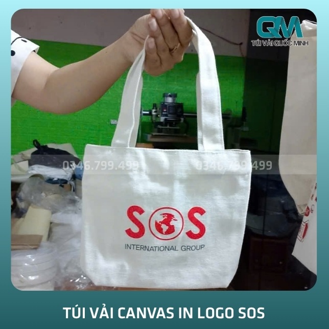 Ưu điểm của túi vải canvas in logo SOS