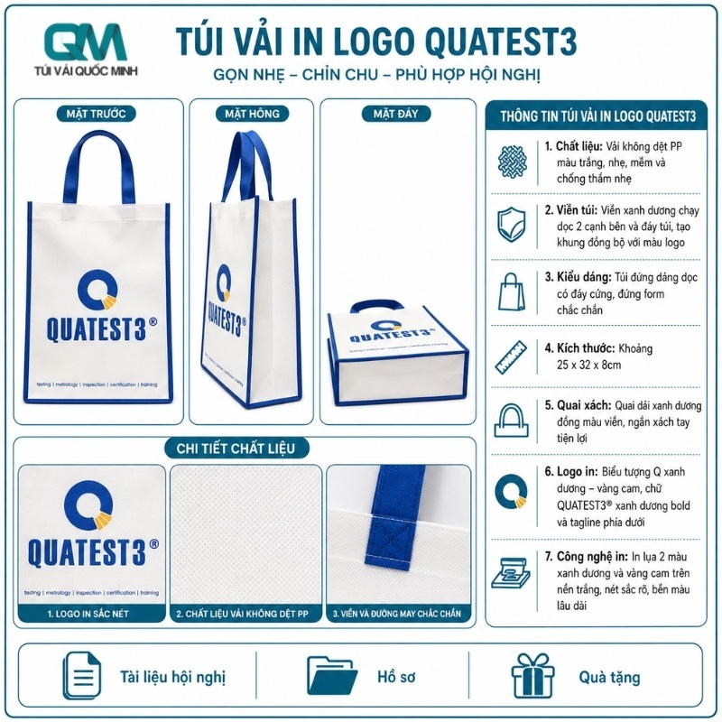 Giới thiệu về túi vải in logo QUATEST3