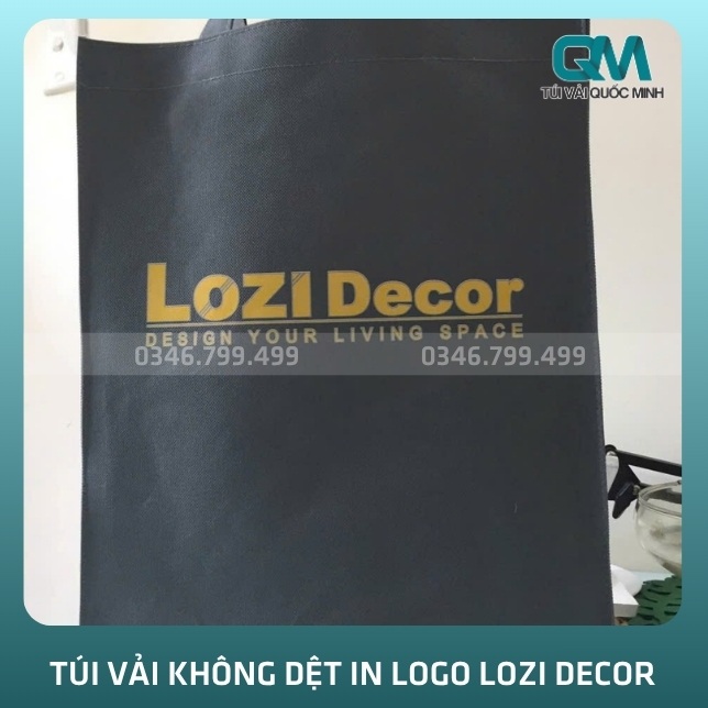 Ứng dụng đa dạng của túi vải không dệt in logo LOZI DECOR