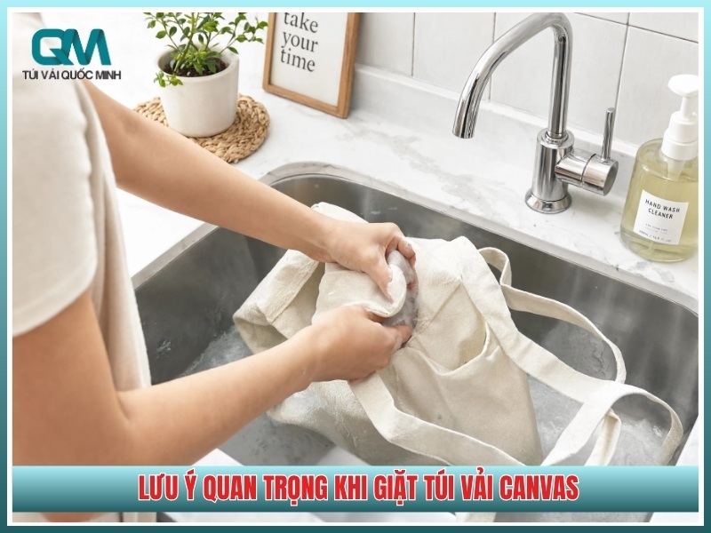 Lưu ý quan trọng khi giặt túi vải canvas