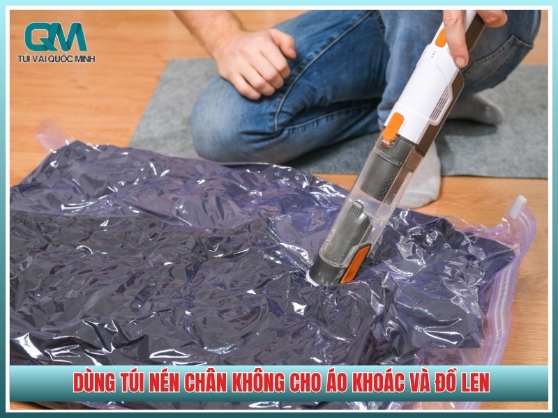Dùng túi nén chân không cho áo khoác và đồ len