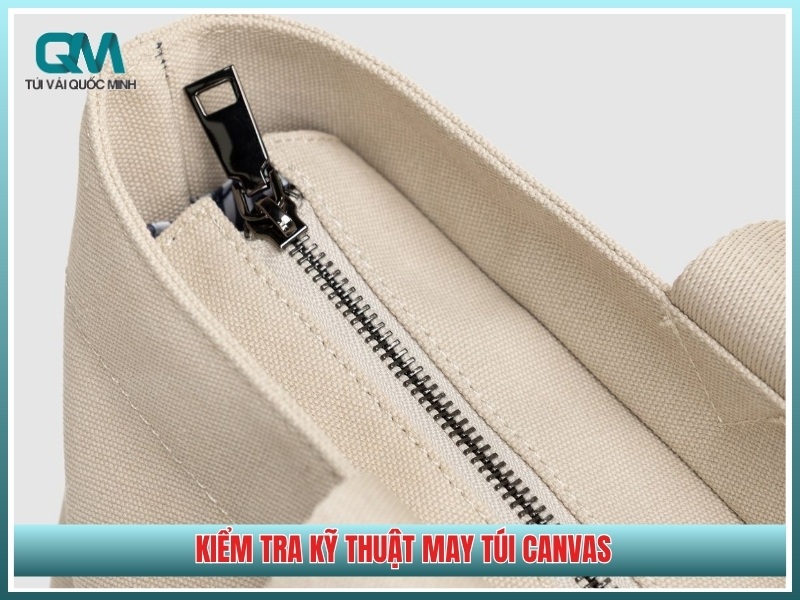 Kiểm tra kỹ thuật may túi canvas