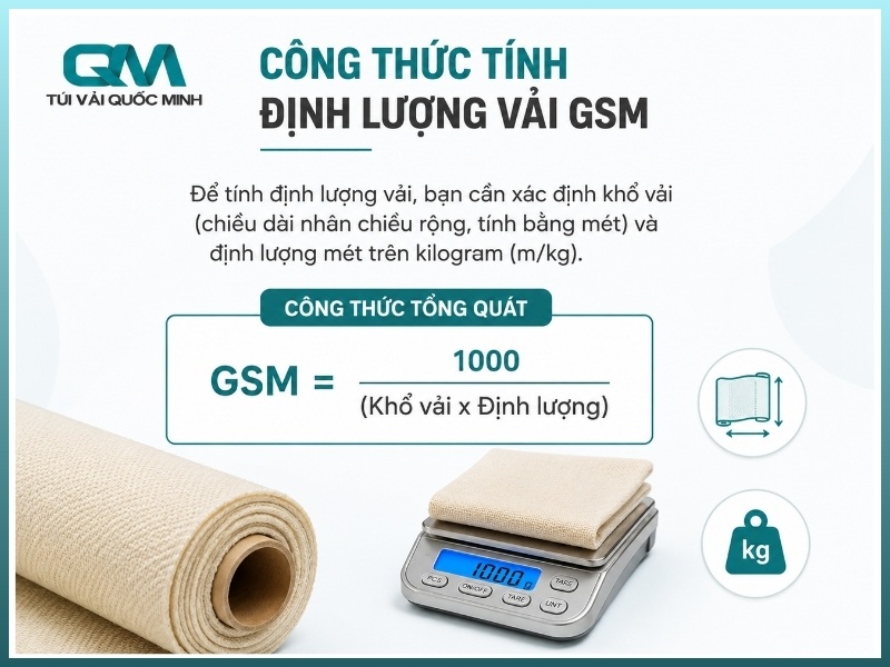 Công thức tính định lượng vải GSM
