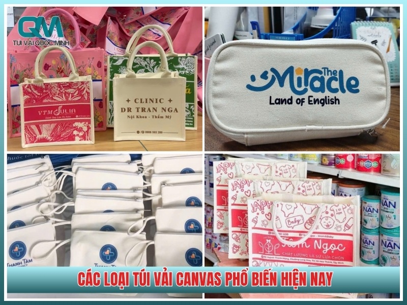 Các loại túi vải canvas phổ biến hiện nay