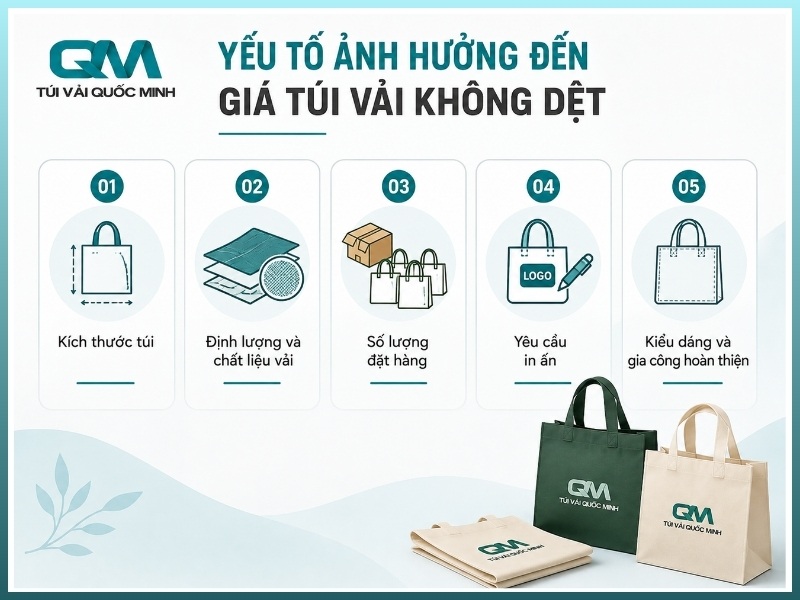 yếu tố ảnh hưởng đến giá túi vải không dệt