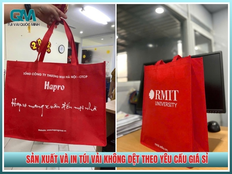 Xưởng sản xuất và in túi vải không dệt theo yêu cầu giá sỉ tại TP.HCM
