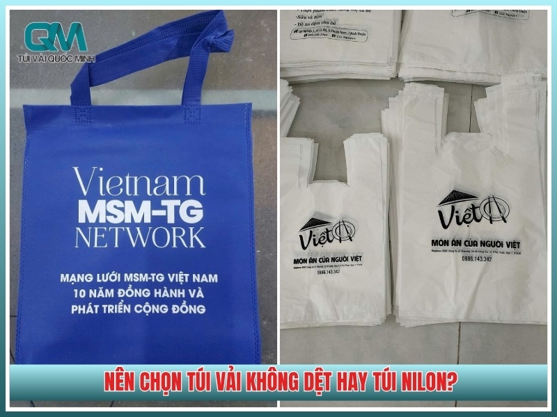 Nên chọn túi vải không dệt hay túi nilon?