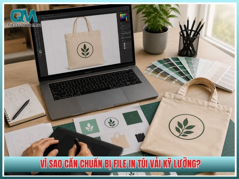 Vì sao cần chuẩn bị file in túi vải kỹ lưỡng?