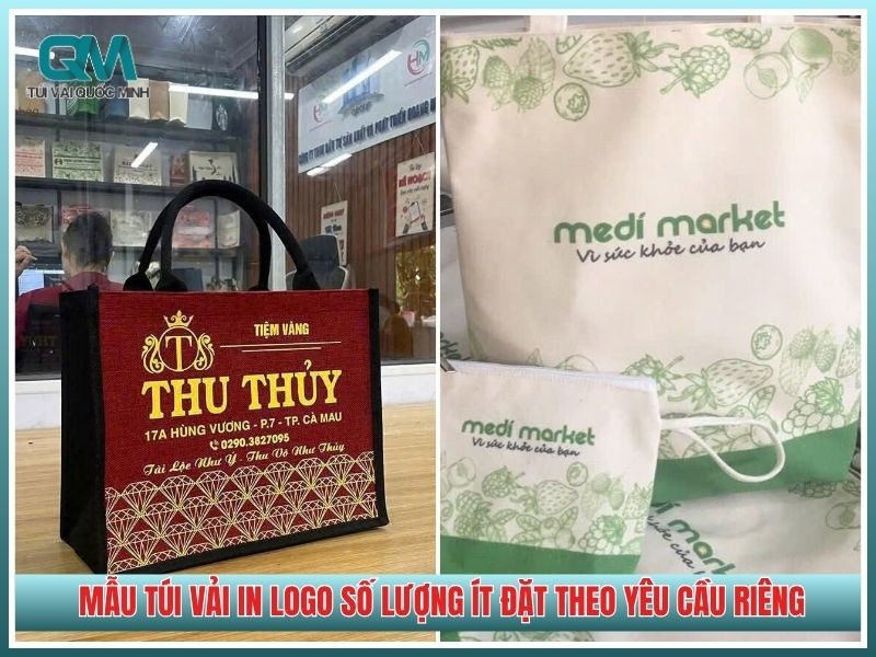 mẫu túi vải in logo số lượng ít đặt theo yêu cầu riêng của doanh nghiệp