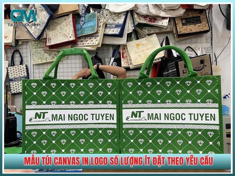 mẫu túi canvas in logo số lượng ít đặt theo yêu cầu