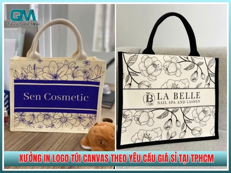 Xưởng in logo túi canvas theo yêu cầu giá sỉ tại TPHCM