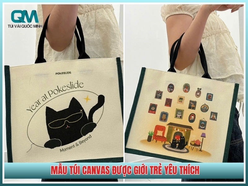 Mẫu túi canvas được giới trẻ yêu thích