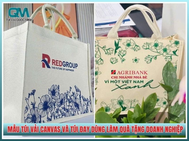 mẫu túi vải canvas và túi đay dùng làm quà tặng doanh nghiệp