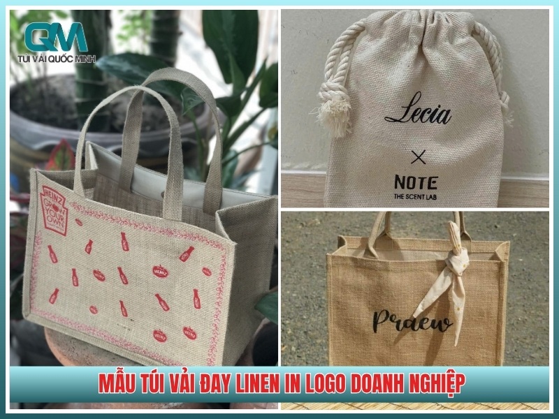mẫu túi vải đay linen in logo doanh nghiệp
